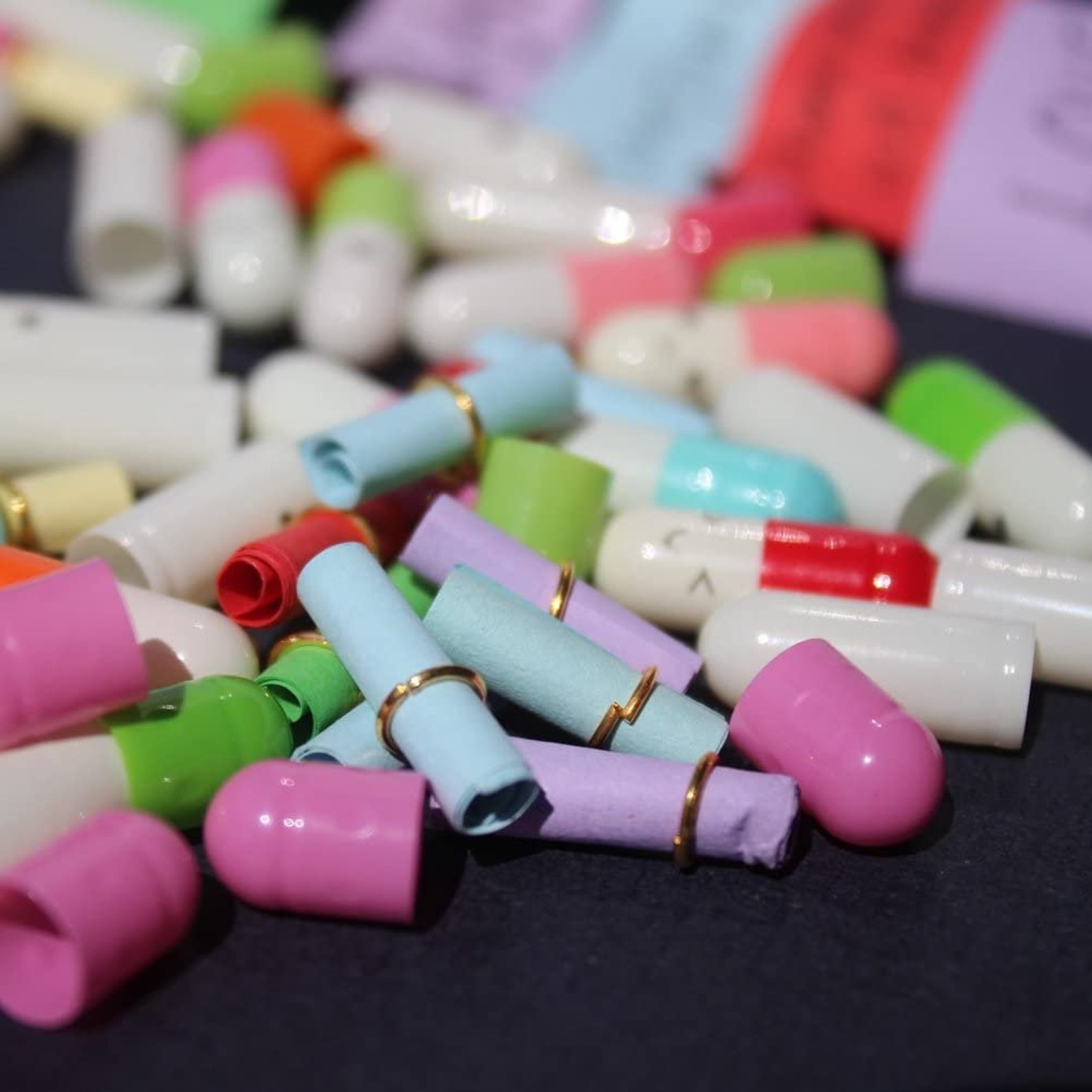 Capsule Letters Message in a Bottle 90 Pc Set Perfect for Valentine's