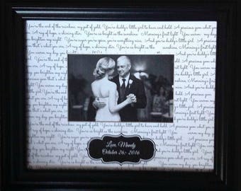 First Dance Lyrics Frame Father Daughter Dance Lyric  Picture Frame 20