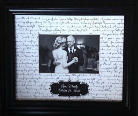 11x14 Personalized Photo Mats Add Any Song, Text, Poem, Vow, Letter 
