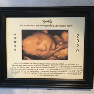 First Fathers Day Gift , Sonogram frame, 1st Fathers Day,  First Time Dad Gift, First Time Dad, New Dad Gift, New Daddy, New Daddy Gifts