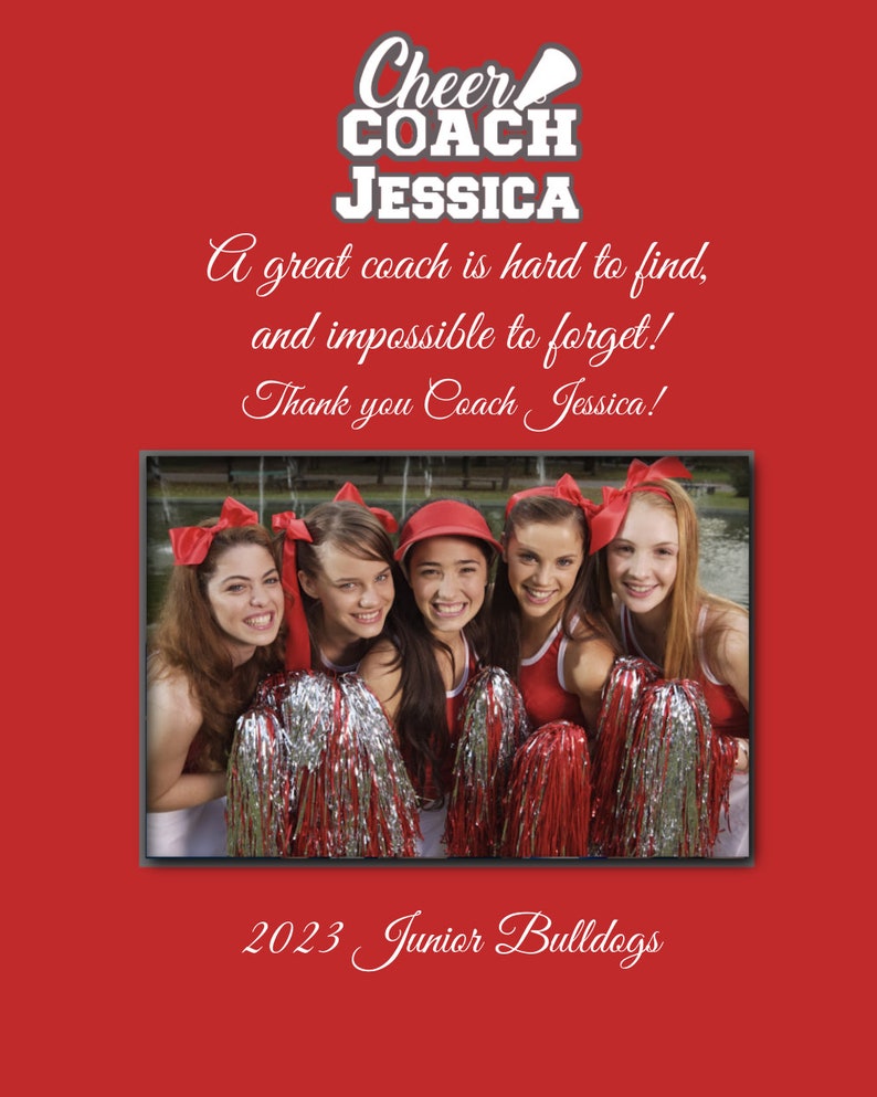 Cheer Coach Cheerleading Gift From Team End of Season Gift Senior Night ...