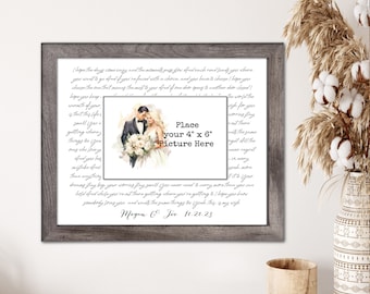 Wedding Song Lyric Frame | Anniversary Gift for Him | Custom Song Lyrics Wall Art | Anniversary Gift for Wife | Personalized gift