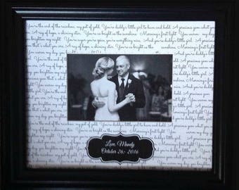 First Dance Lyrics Frame Father Daughter Dance Lyric  Picture Frame       sweetest valentines day Christmas Anniversary wedding gift