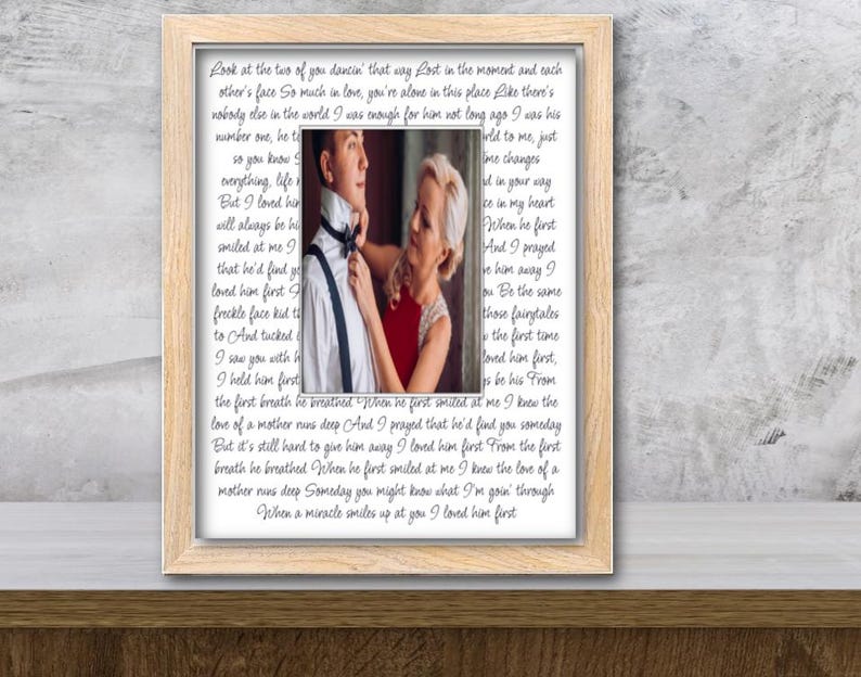 Lyric Frame Wedding Song Lyric Frame | Anniversary Gift for Him | Custom Song ...