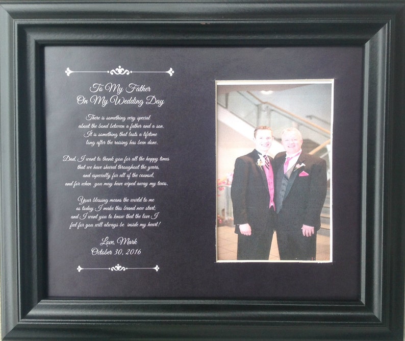 Father of the Groom Dad Persononalized Wedding Gift Bride Frame