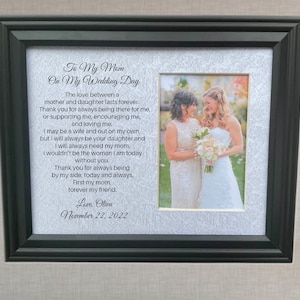 Mother of the Bride Gift from Daughter | Personalized Mother of the Bride Picture Frame | Mom Wedding Gift from Bride | Wedding Frame Mom
