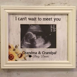 Pregnancy Announcement for Grandma Grandparents, Gender Reveal, Ultrasound Picture Frame, Sonogram Picture Frame, Grandparents to be gift