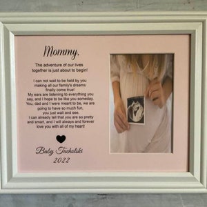 First Mother's Day Picture Frame | 1st Mother's Day Gift from Baby | Sonogram Poem Mothers Day Gift | Personalized First Mother's Day 2022