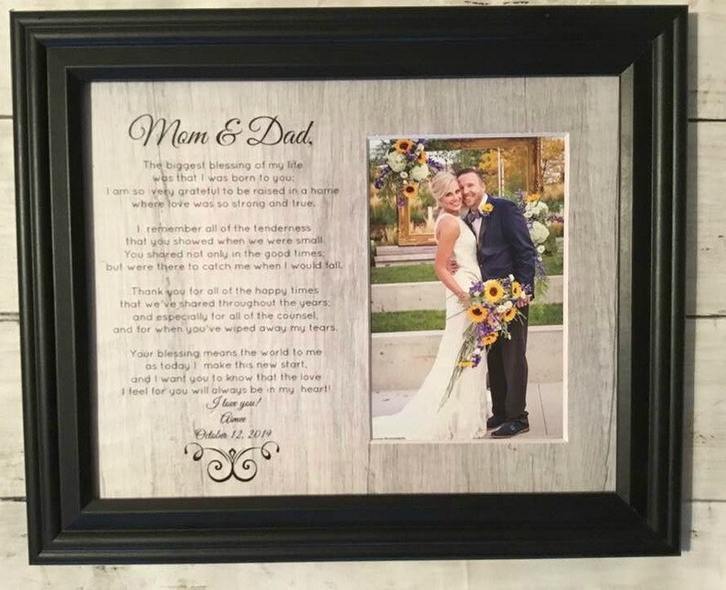 Parents Wedding Gifts Inlaws WEDDING GIFT PARENTS Gift Etsy