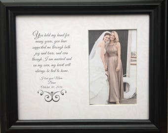 Mother of the Bride Parent Wedding Personalized Custom Gift You held my Hand Frame