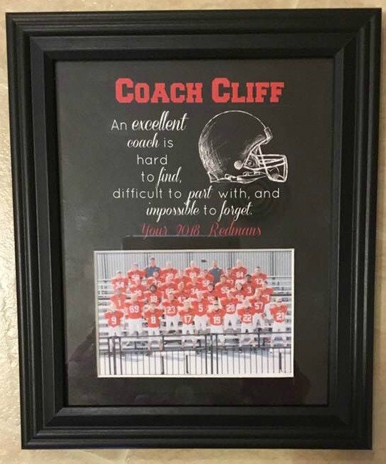 Football Coach Gift Coach Thank You Gift Coach Frame Team Etsy