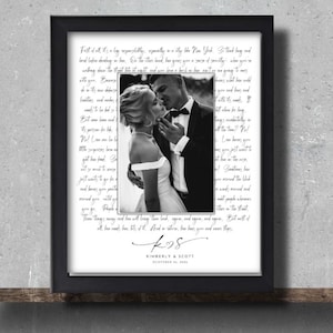 First Dance Song with photo, Wedding Gift Song Lyrics, First Dance Song Lyrics Wall Art 1st Anniversary Gift, One Year Anniversary Gift