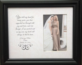 Mother of the Bride Parent Wedding Personalized Custom Gift You held my Hand Frame
