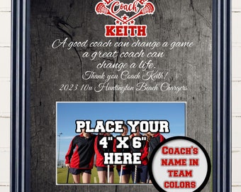 Personalized Lacrosse Coach Picture Frame by Lifetime Creations: Youth Lacrosse Coach Gift, High School Team Thank You Gift