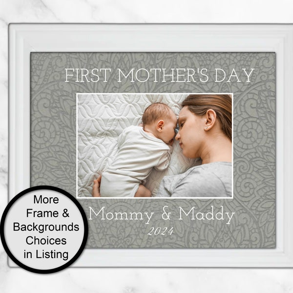 First Mother's Day Picture Frame | Personalized First Mother's Day Gift from Baby | Mother's Day 2024 Gift New Mom | 1st Mother's Day Gif