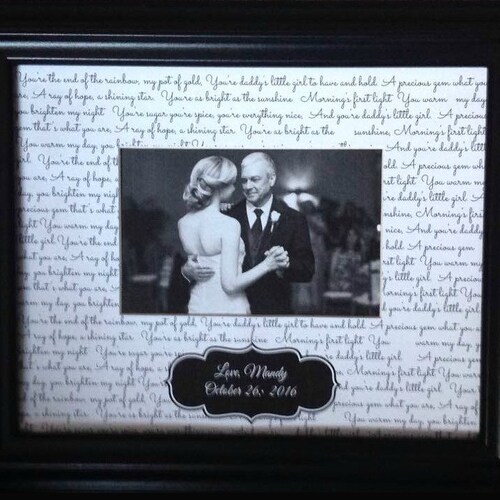 Father of the Bride Picture Frame Wedding Gift for Dad Etsy