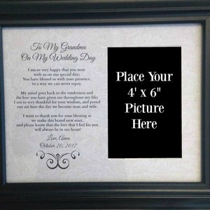 Grandparents Gift, Personalized Wedding Frame, Wedding Gift Grandparents, Grandparents Thank You, Gift for Grandmother Grandfather