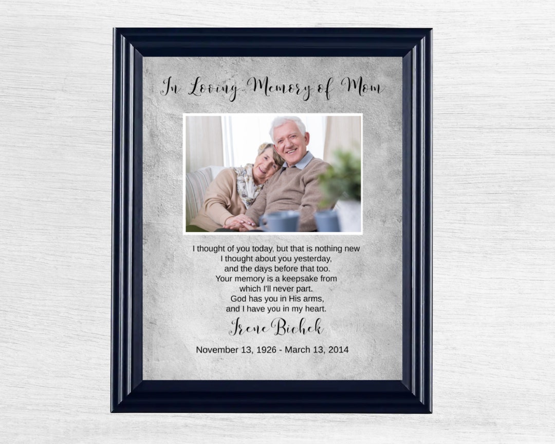 Loss of Mother Gift, Sympathy Gift, Memorial Frame, Father Remembrance