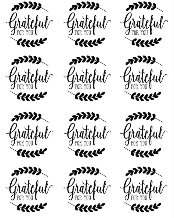 Grateful for You Printable Tags