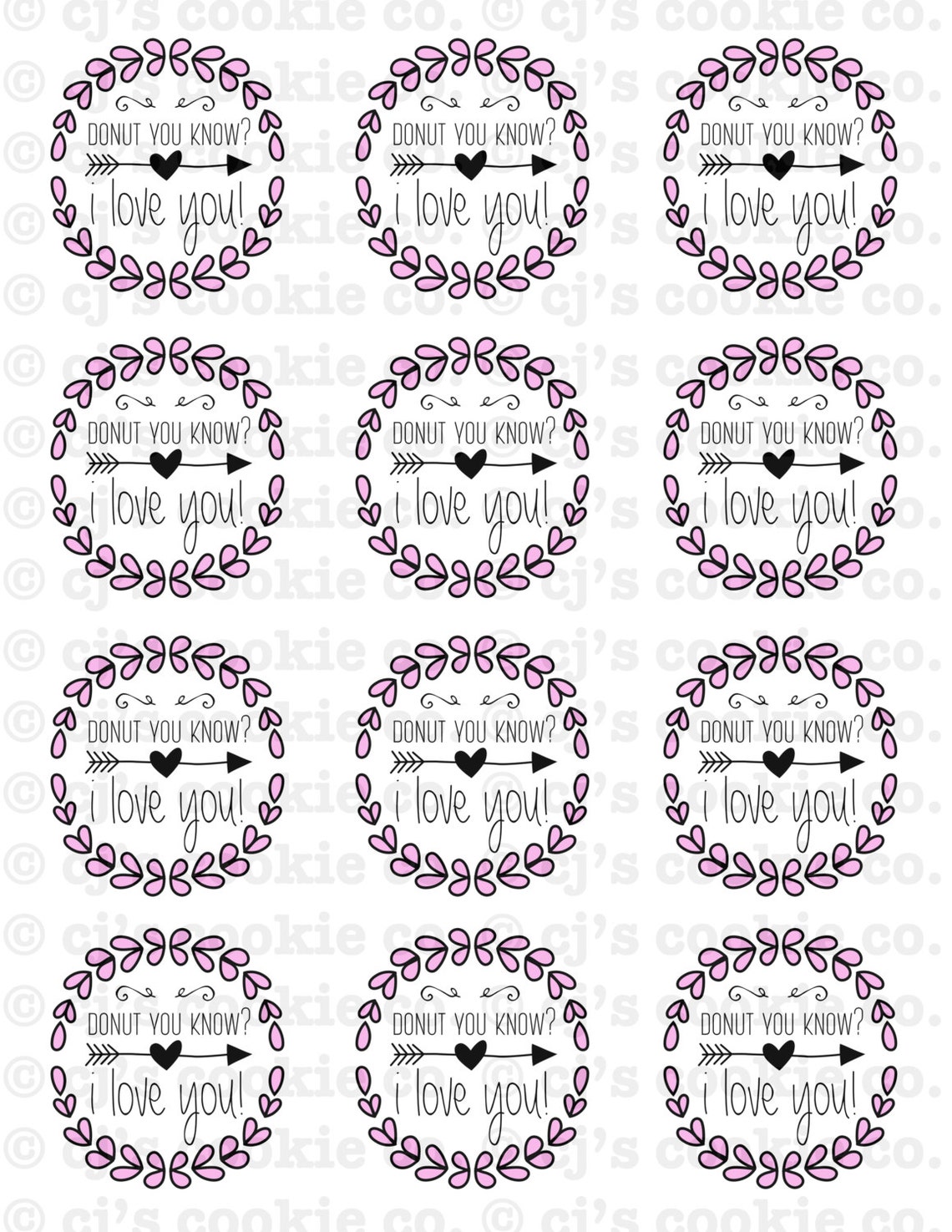 Donut You Know I Love or Like You Printable Tags - Etsy