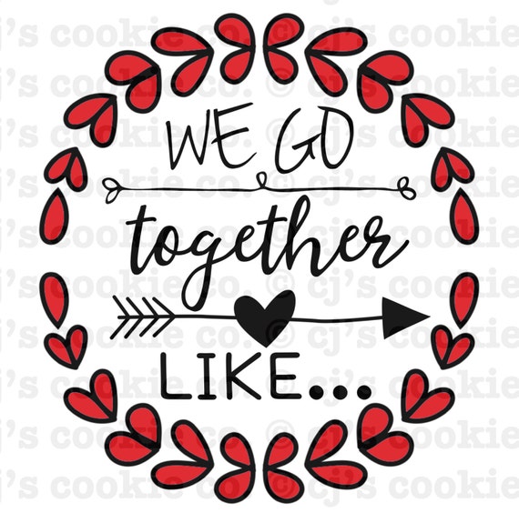 We Go Together Like... Valentine's Day Printable Tags | Etsy