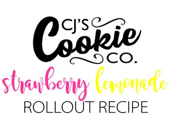 Strawberry Lemonade Rollout Cookie Recipe + Lemon Icing Recipe