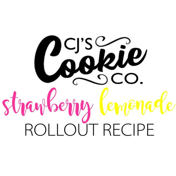 Erdbeerlimonade Rollout Cookie Rezept + Zitronenglasur Rezept