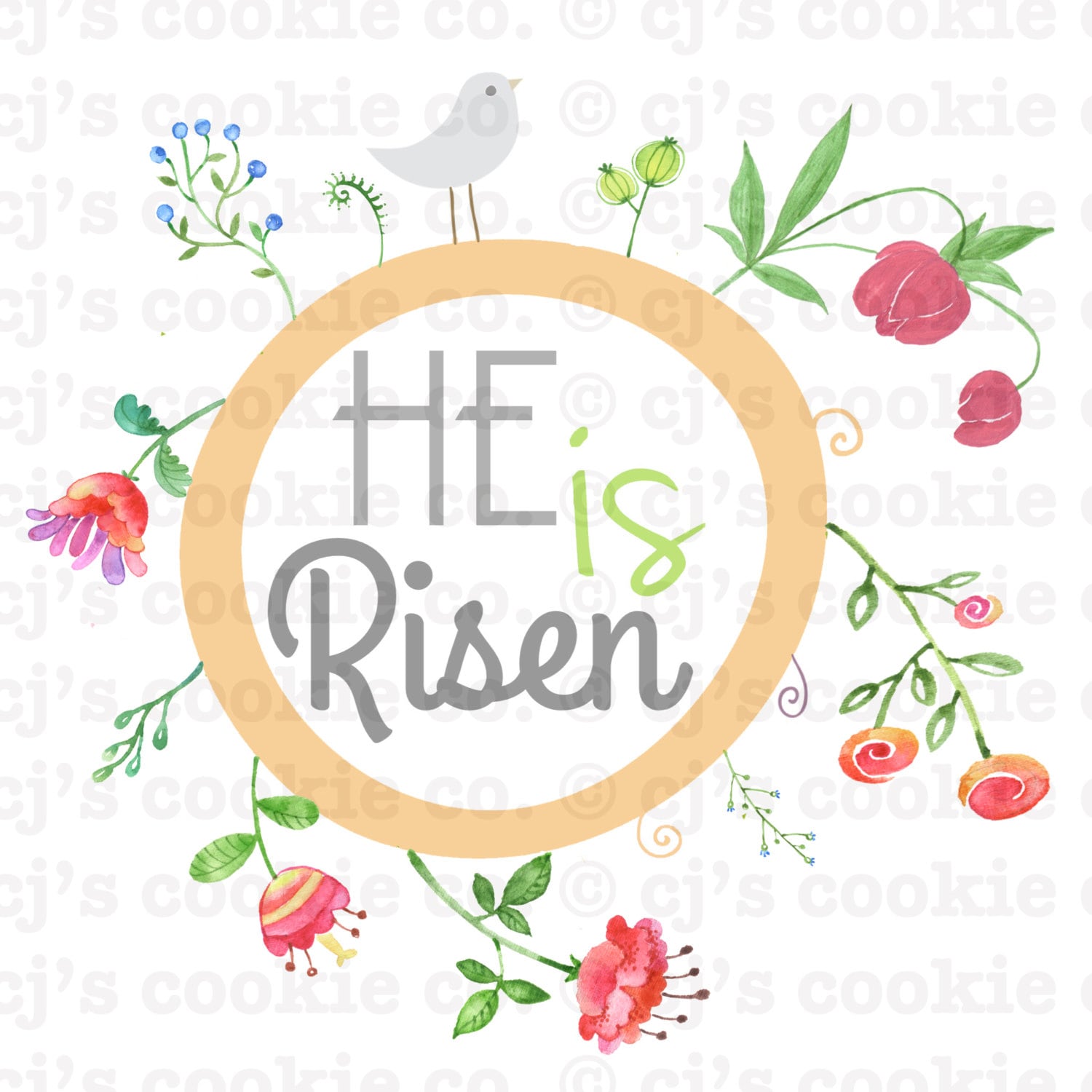 He is Risen Printable Easter Tag - Etsy