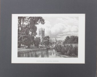 Oxford Art Print -5 Oxford University Print Vintage Oxford Print Varsity Print Merton College Print Blackall University Print