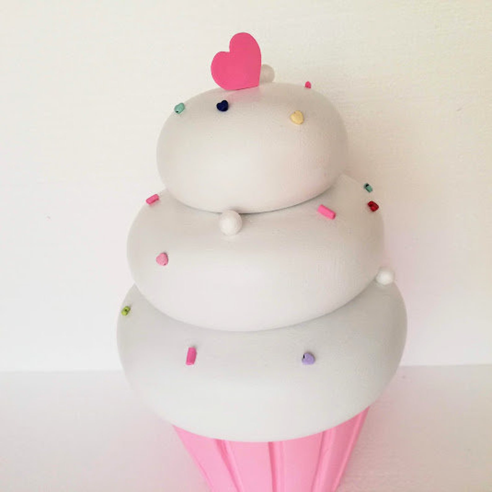 15 Giant Cupcake Prop Heart 40 Cm First Birthday Party Etsy