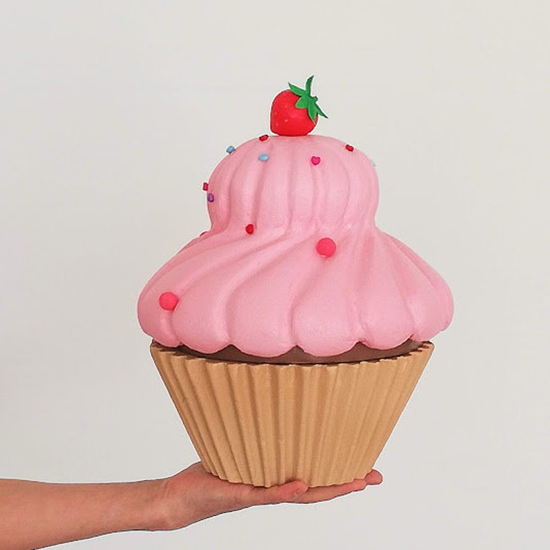 12'' Giant Cupcake Strawberry Prop 30 Cm First Etsy