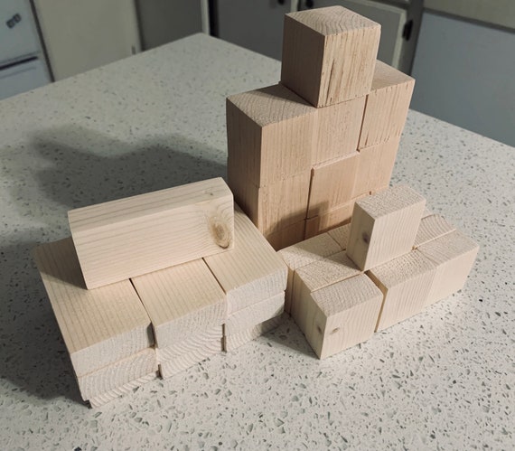 unfinished wooden blocks for crafts