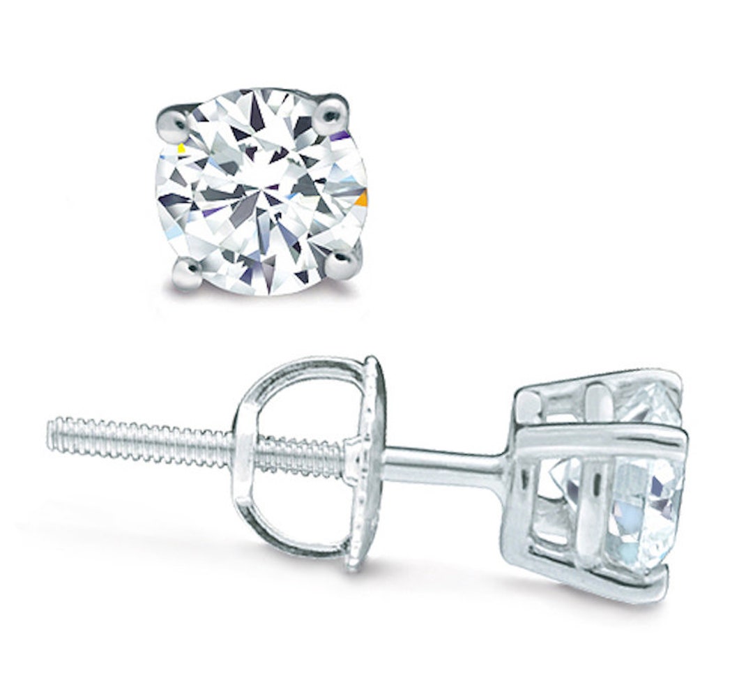 ピアス Round Brilliant Stud Earrings / 4 Prong #3311 il_1080xN.1522969495_n5c9.jpg