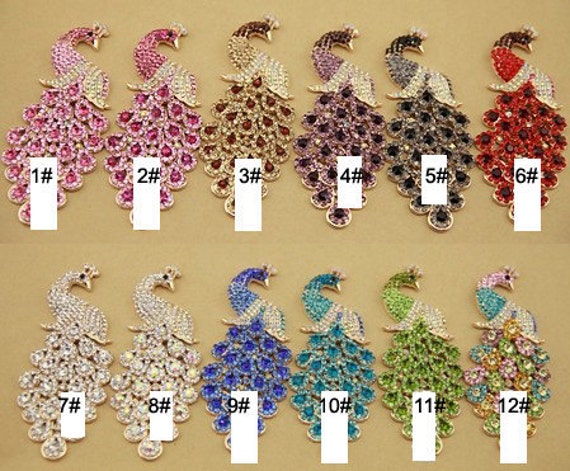 Rhinestone Peacock Flat Back Cell Phone Case Decoration Pick Etsy