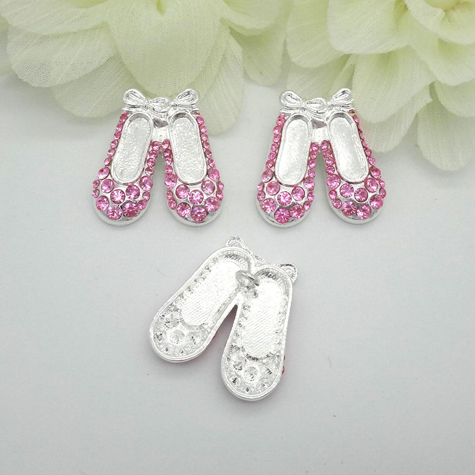 pink ballet slipper buttons rhinestone buttons pink ballerina shoe buttons rhinestone buttons coat buttons fashion buttons 21mm