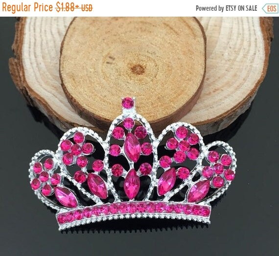 Princess Tiara Silver with Pink Stones