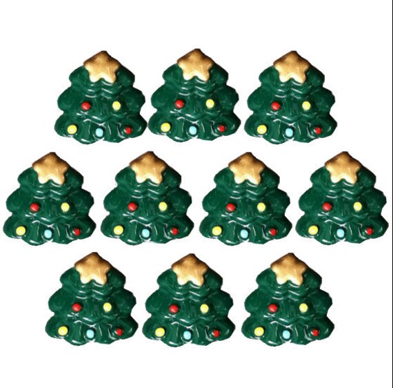 10pcs Merry Christmas Resin Flatback Buttons DIY Scrapbooking Appliques