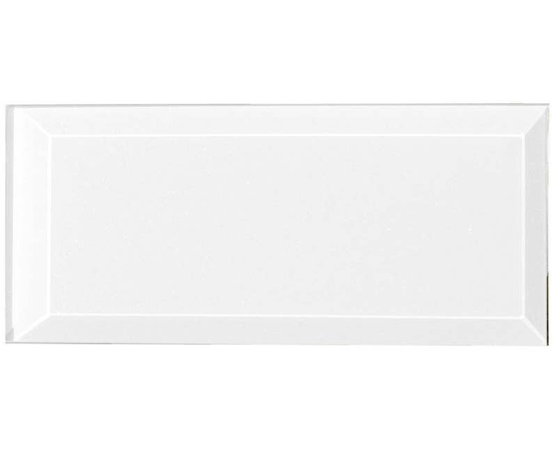 Peel and Stick White 3 in. x 6 in. Glossy Beveled Glass Subway Wall Tile , 10.5 Sq. ft. per box 84 pcs per box image 4