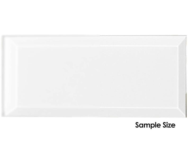 Peel and Stick White 3 in. x 6 in. Glossy Beveled Glass Subway Wall Tile , 10.5 Sq. ft. per box 84 pcs per box image 5