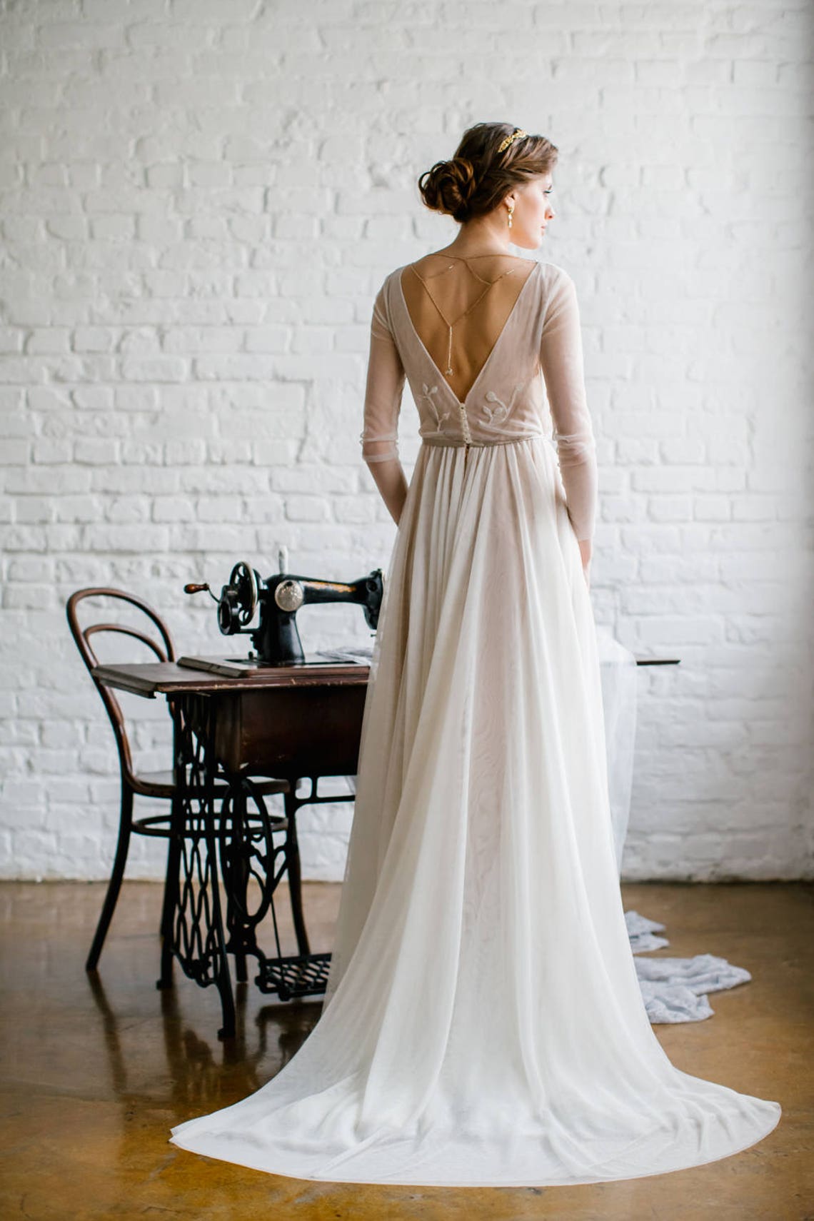 etsy modest wedding dress
