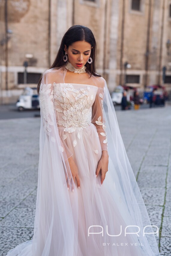 Hochzeitskleid Scarlett Wunderschones Blassrosenes Etsy