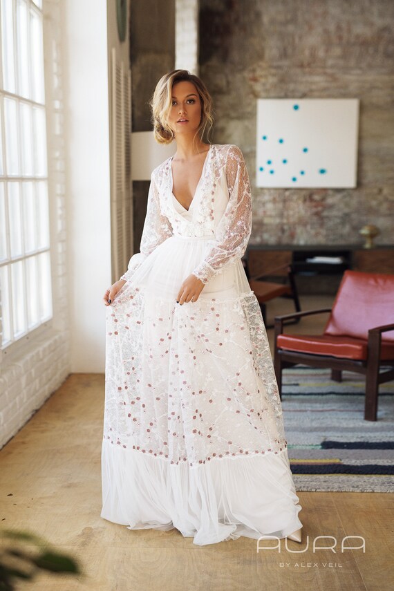 rustic wedding dress