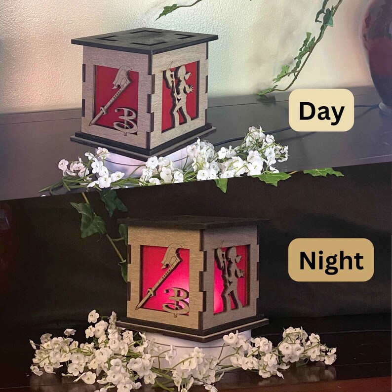 Vampire Hunter LED Glow Box | Gothic TV Inspired Decor | Slayer Wooden ...