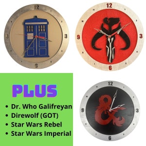 Sci-Fi Fantasy Clocks | 14&quot; Diameter | Build-A-Clock Collection