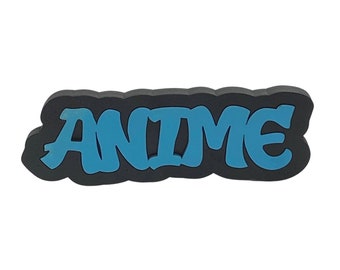 Anime Wood Word Sign | Free Standing Graffiti Style