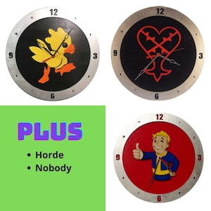 RPG Video Games Clock | 14&quot; Diameter | Build-A-Clock Collection