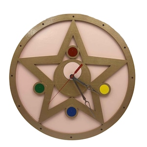 Sailor Moon Brooch Clock | 14 in Diameter | Anime Clock