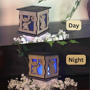 Lilo & Stitch Light Up Box | 5-calowa sześcienna półka dekoracyjna | Lampka nocna inspirowana wentylatorem