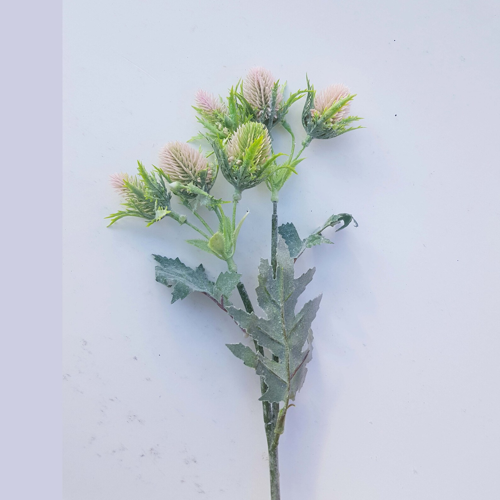 Artificial Thistle Bud Blue Flower Stem Spray With 6 Heads Etsy UK