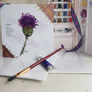 Carte chardon personnalisée pour toute occasion cadeau d'anniversaire carte chardon violet
